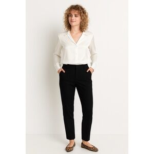 Banana Republic Black Straight Leg Pants Wool Blend Elastic Back, Size 2T